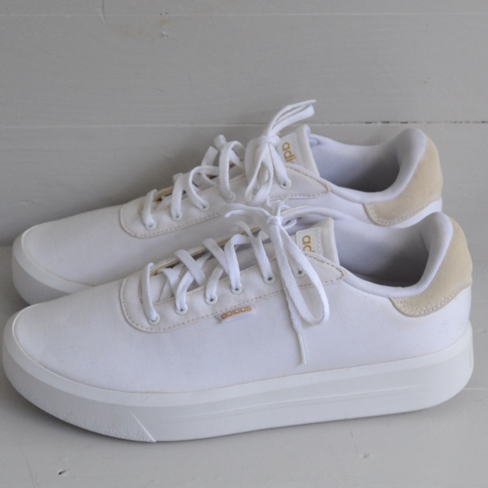 Adidas Court Platform CLN Off White Sneakers Women's 10 Platform 129857138